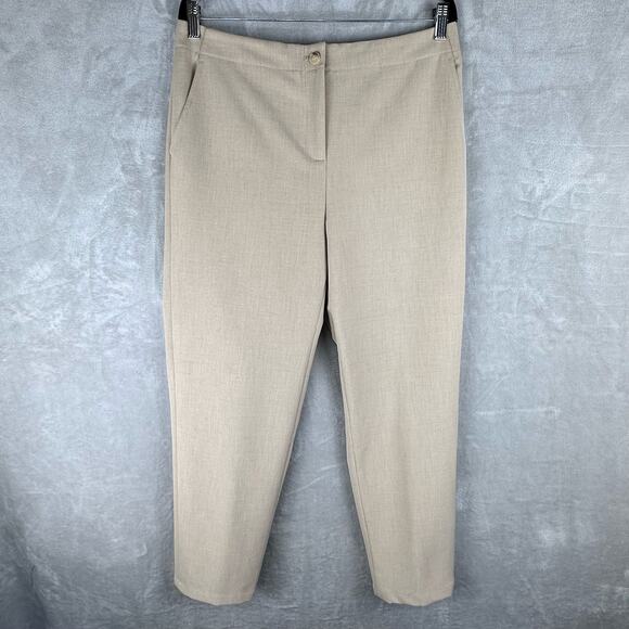 J. McLaughlin Pants - J McLaughlin Pants Womens 14 Tan Plus Straight Leg Trouser Elastic Waist Career